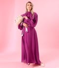 Bluza eleganta din tencel cu maneci lungi