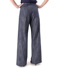 Pantaloni largi din bumbac tip denim