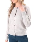 Cardigan tricotat din lana cu casmir cu nasturi pe fata