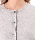 Cardigan tricotat din lana cu casmir cu nasturi pe fata