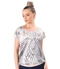Bluza lejera cu fata din viscoza satinata cu motive geometrice