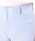 Pantaloni lejeri din in cu bumbac imprimat cu dungi
