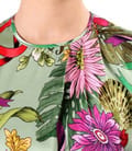 Bluza eleganta din viscoza satinata imprimata cu motive florale