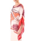 Bluza eleganta tip fluture din voal imprimat
