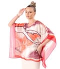 Bluza eleganta tip fluture din voal imprimat
