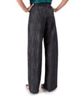 Pantaloni largi din bumbac tip denim