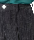 Pantaloni largi din bumbac tip denim