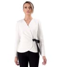 Sacou elegant din stofa elastica cu viscoza cu falduri pe fata