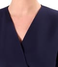 Sacou elegant din stofa elastica cu viscoza cu falduri pe fata