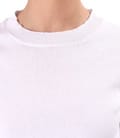 Bluza tricotata fin din bumbac cu maneci scurte