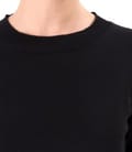 Bluza tricotata fin din bumbac cu maneci scurte