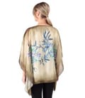 Bluza eleganta tip fluture din voal imprimat
