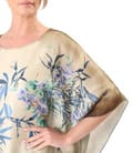 Bluza eleganta tip fluture din voal imprimat
