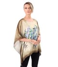 Bluza eleganta tip fluture din voal imprimat