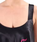 Rochie midi cu bretele din satin de viscoza