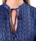 Rochie lunga cu volane din voal cu fir de lurex