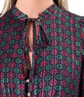 Rochie lunga cu volane din voal cu fir de lurex
