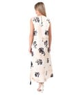 Rochie lunga din viscoza cu in imprimata cu motive florale
