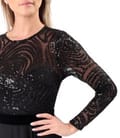 Rochie de seara lunga cu bustul din tul cu paiete