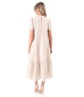Rochie midi din viscoza cu in si fir metalic