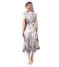Rochie midi eleganta din organza plina de viscoza cu efect metalizat