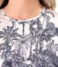 Bluza lunga din satin de viscoza imprimata