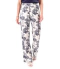 Pantaloni lejeri din satin de viscoza imprimata