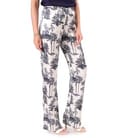 Pantaloni lejeri din satin de viscoza imprimata