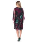 Rochie fluture din voal imprimat digital cu motive florale