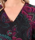 Rochie fluture din voal imprimat digital cu motive florale