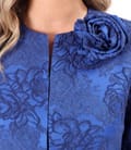 Sacou elegant din brocart elastic cu motive florale
