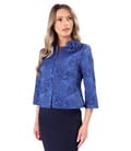 Sacou elegant din brocart elastic cu motive florale