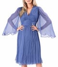 Rochie scurta de seara din voal de matase naturala
