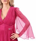 Rochie scurta de seara din voal de matase naturala