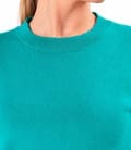 Bluza tricotata fin din bumbac cu maneci scurte