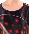 Bluza lejera din satin de viscoza imprimata cu motive florale supradimensionate
