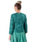 Sacou elegant din brocart cu motive florale