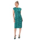 Rochie eleganta din brocart cu motive florale