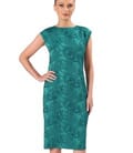 Rochie eleganta din brocart cu motive florale