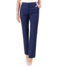 Pantaloni drepti din bumbac elastic cu aspect catifelat