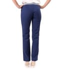 Pantaloni drepti din bumbac elastic cu aspect catifelat