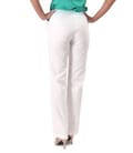 Pantaloni drepti din bumbac elastic cu aspect catifelat