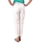 Pantaloni eleganti din bumbac elastic cu banda elastica decorativa
