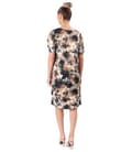 Rochie eleganta din satin de viscoza imprimata cu motive florale