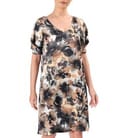 Rochie eleganta din satin de viscoza imprimata cu motive florale