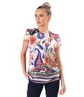 Bluza eleganta din matase naturala imprimata cu motive paisley