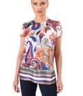 Bluza eleganta din matase naturala imprimata cu motive paisley