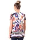 Bluza eleganta din matase naturala imprimata cu motive paisley