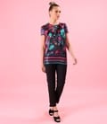 Bluza eleganta din matase naturala imprimata cu motive paisley