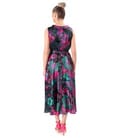 Rochie midi din matase naturala imprimata cu motive paisley